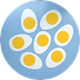 Dessous de Plat Oeufs Bleu Clair