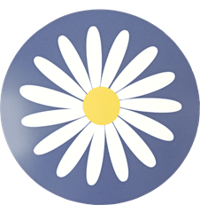 Topfuntersetzer Wiesen-Margerite Blau