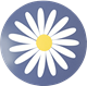 Dessous de Plat Marguerite Bleu