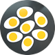 Dessous de Plat Oeufs Gris Foncé