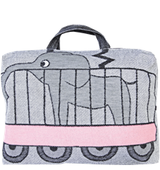 Kissenbezug/Tasche Löwe Elefant Rosa
