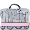 Taie d'oreiller/sac Train Lion Éléphant Rose