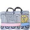 Taie d'oreiller/sac Train Lion Éléphant Rose