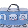 Train cushion/bag Passengers Red Blue