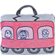 Train cushion/bag Passengers Red Blue