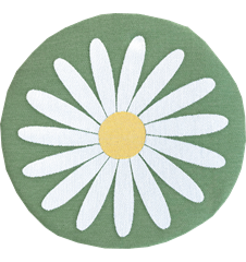 Seat cushion Daisy Green