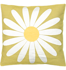 Cushion cover 45x45cm Daisy Lime