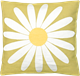 Kissenbezug 45x45cm Wiesen-Margerite Limettegrün