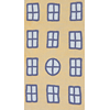 Fabric 35cm Windows Yellow