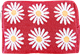 Pochette 12cm Marguerite Rouge