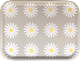 Tray Small Daisy  Light Grey