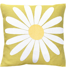 Cushion cover 30x30cm Daisy Lime