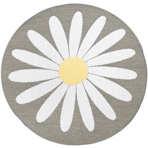 Sitzkissen Wiesen-Margerite Grau