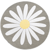 Sitzkissen Wiesen-Margerite Grau