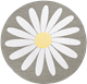 Seat cushion Daisy Grey