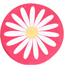 Coussin de siège Marguerite Rose Foncé
