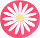 Seat cushion Daisy Dark Pink