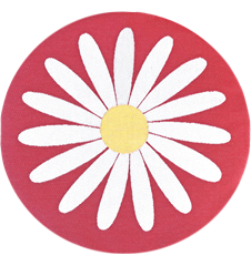 Seat cushion Daisy Red