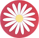 Seat cushion Daisy Red