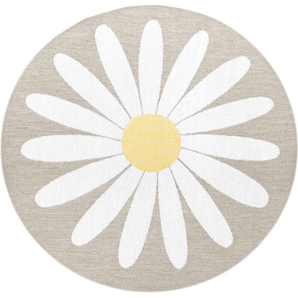 Sitzkissen Wiesen-Margerite Hellgrau