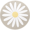 Coussin de siège Marguerite Gris Clair