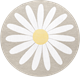 Seat cushion Daisy Light-grey