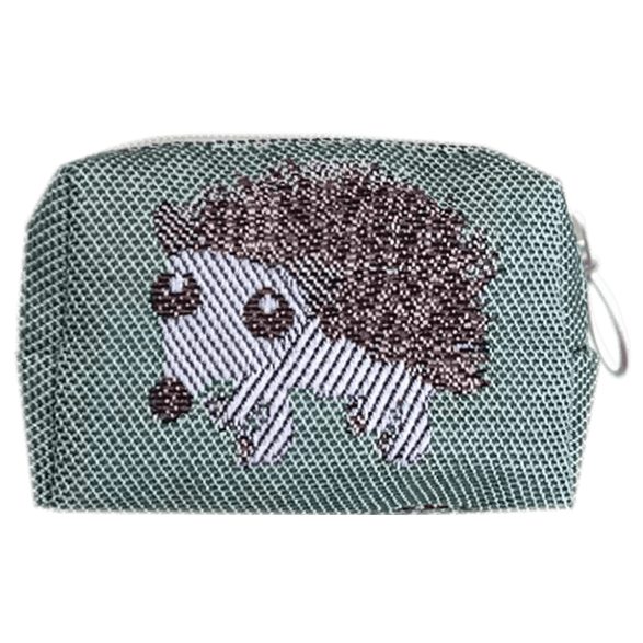 Pouch 8cm Hedgehog Green