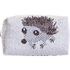 Kulturbeutel 8cm Hund Stacheligel Weiss