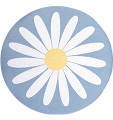 Coussin de siège Marguerite Bleu Clair