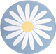Coussin de siège Marguerite Bleu Clair