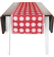 Chemin de table 35x150cm Marguerite Rouge
