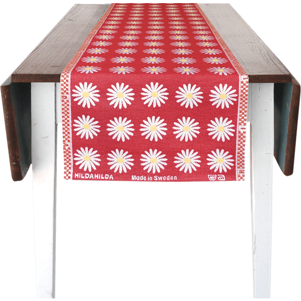 Löpare 35x150cm Prästkrage Röd