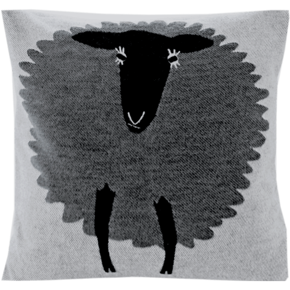 Cushion cover 45x45 Sheep Grey and White