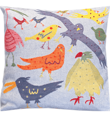 Kissenbezug 45x45cm Vögel