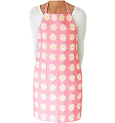 Tablier Marguerites Rose