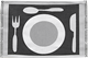Table mat Plate Black
