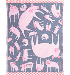Baby Blanket Pig Blue