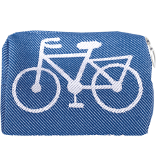 Kulturbeutel 12cm Fahrrad Himmelblau