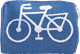 Pouch 12cm Bicycle Sky Blue