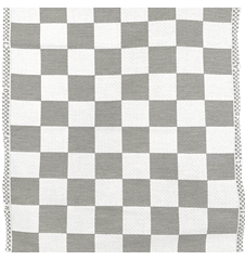 Tissu 45cm Carreaux Gris/Blanc