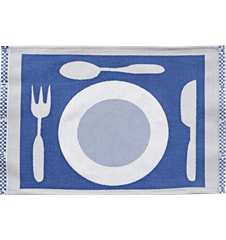 Tischset Teller Blau