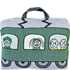 Taie d'oreiller/sac Train Jaune Vert