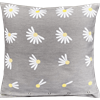 Taie d'oreiller 45x45cm Margerite Grise