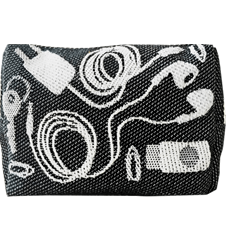 Kulturbeutel 12cm Kabel Schwarz