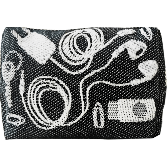 Kulturbeutel 12cm Kabel Schwarz