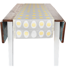 Stoff 35cm Eier Grau