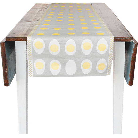 Stoff 35cm Eier Grau