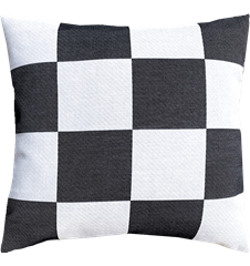 Cushion cover 45x45 Checkered Black