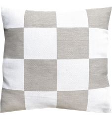 Kuddfodral 45x45cm RutaRand Lingrå