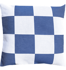 Taie d'oreiller 45x45cm Carreaux Bleus